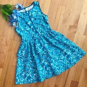 GB Girls Turquoise White Sleeveless Dress - Sz 10
